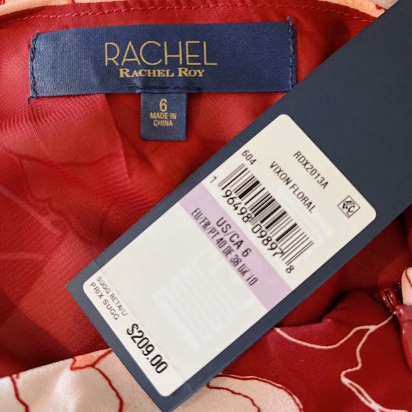 Rachel Roy Vixon Floral Rita one shoulder Ruffle Tiered maxi dress size 6 NWT - Picture 5 of 5